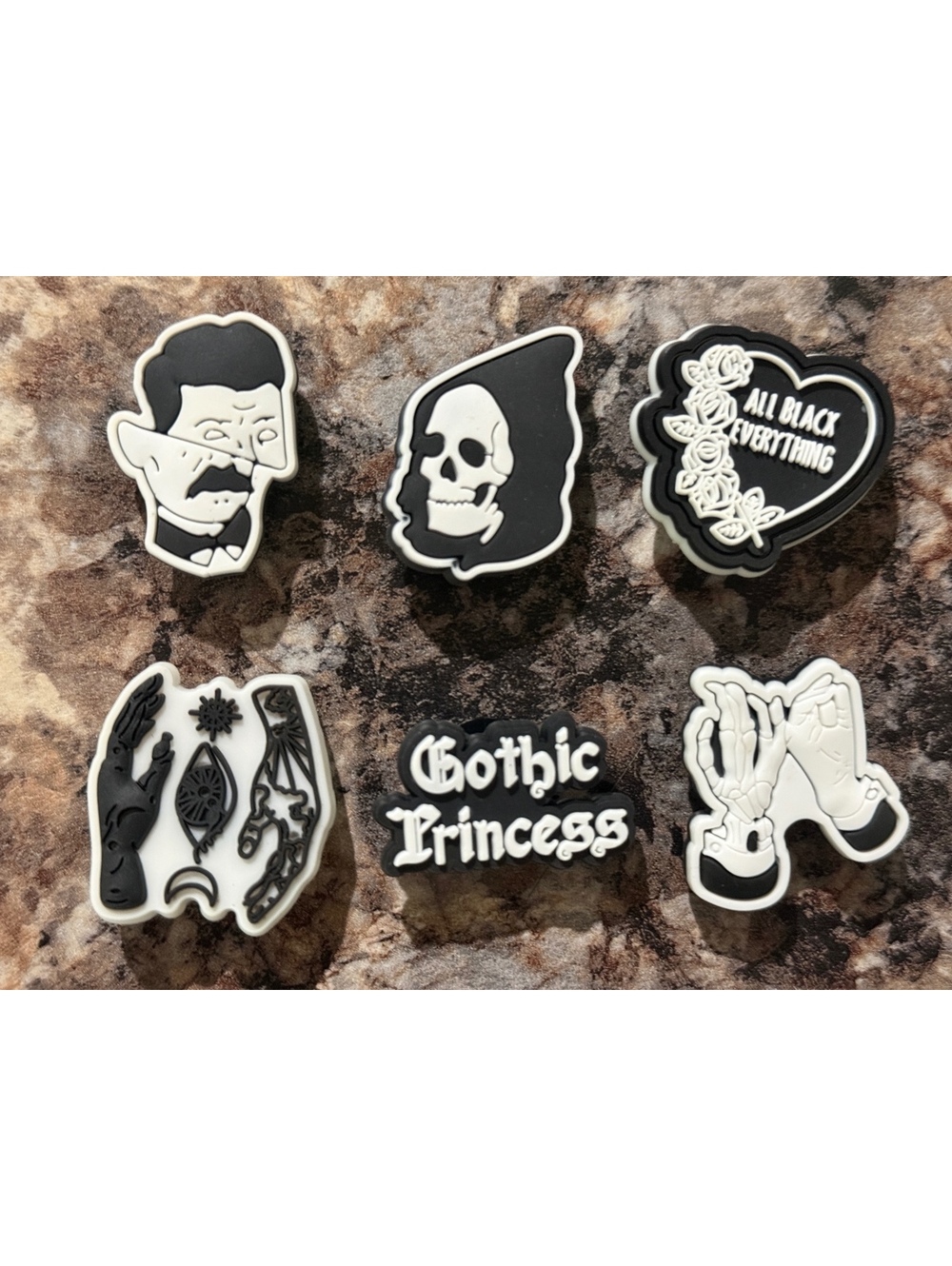 Gothic Emo Shoe Charms Set